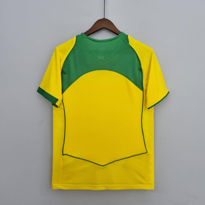 BRASIL HOME 2004/06 - NIKE RETRO MEN`S - YELLOW/GREEN