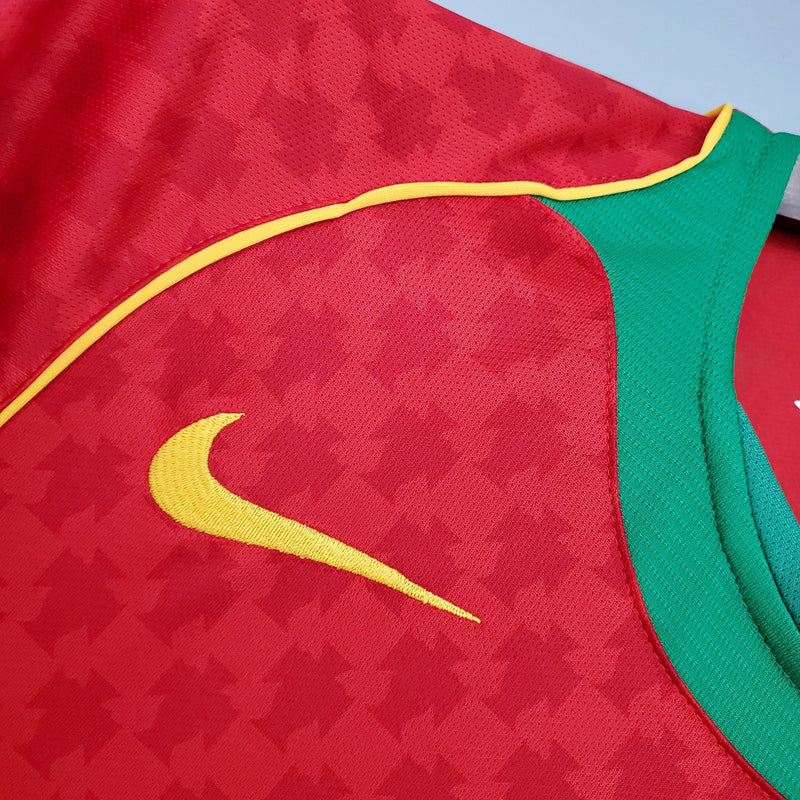 PORTUGAL HOME 2004 - NIKE RETRO MEN`S - RED/YELLOW