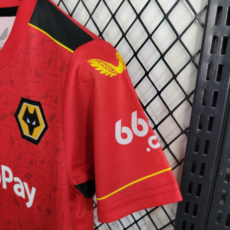 KIDS KIT WOLVERHAMPTON RED 23/24