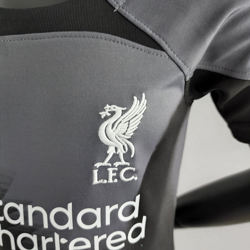 KIDS KIT LIVERPOOL GOLEIRO BLACK 22/23