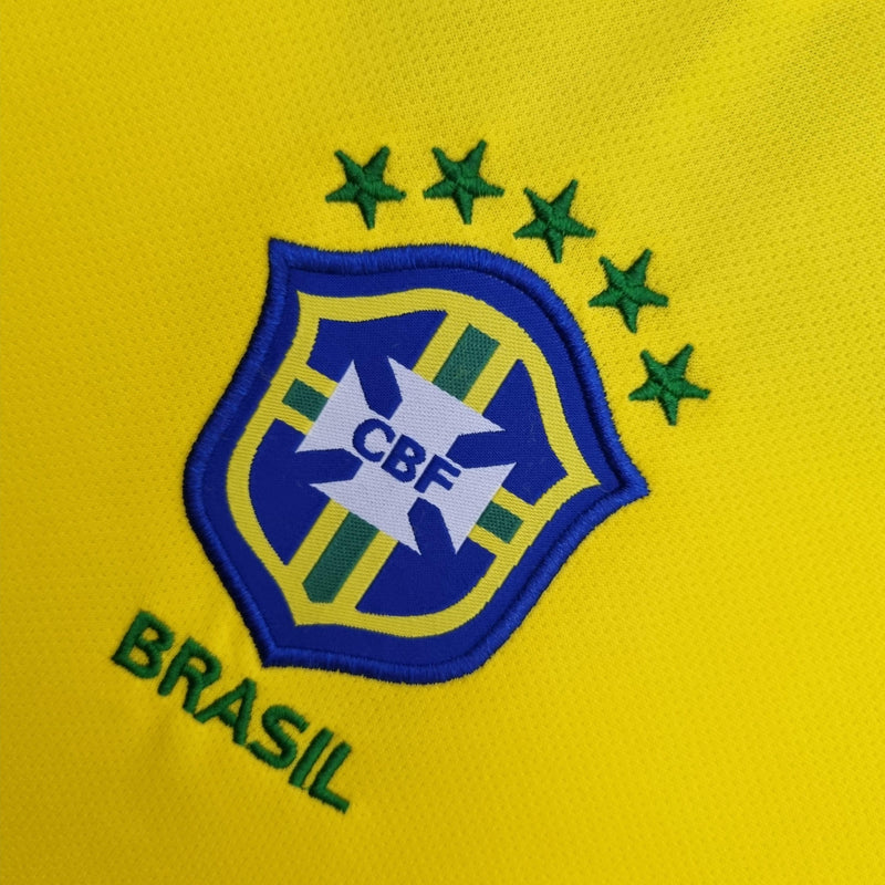 BRASIL HOME 2004/06 - NIKE RETRO MEN`S - YELLOW/GREEN