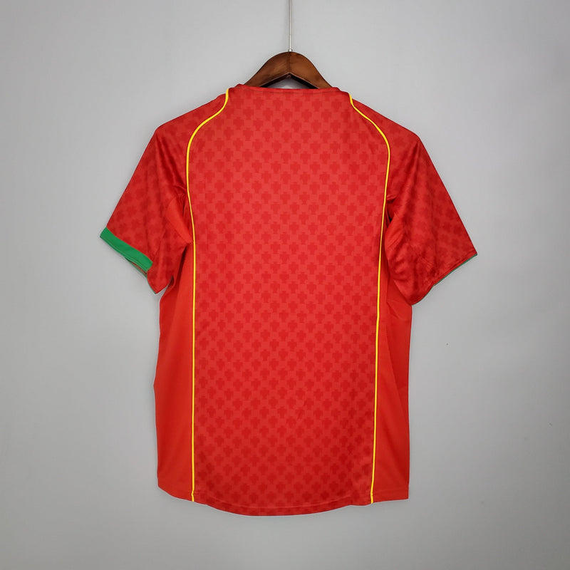 PORTUGAL HOME 2004 - NIKE RETRO MEN`S - RED/YELLOW