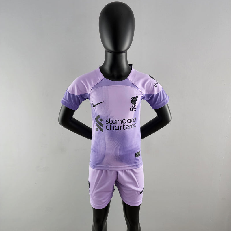 KIDS KIT LIVERPOOL GOLEIRO PURPLE 22/23