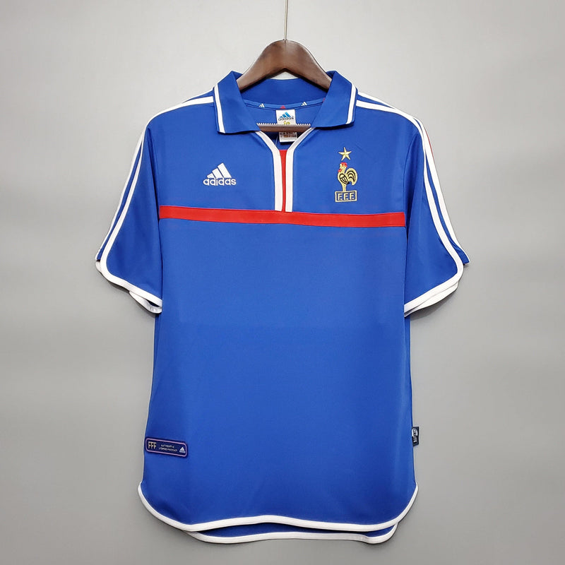 FRANCE HOME 2000 - ADIDAS RETRO MEN`S - BLUE/WHITE