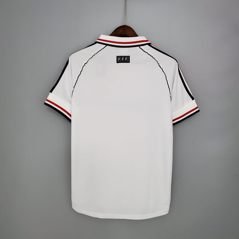 FRANCE AWAY 1998 - ADIDAS RETRO MEN`S - WHITE/RED