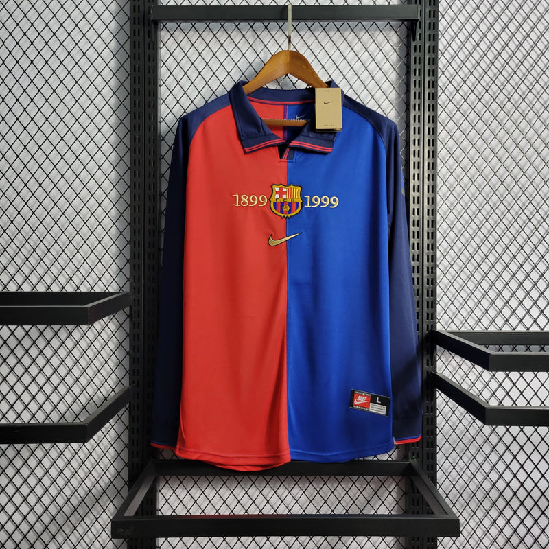 LONG SLEEVE BARCELONA CENTENáRIA 1999 - NIKE RETRO MEN`S - BLUE/RED