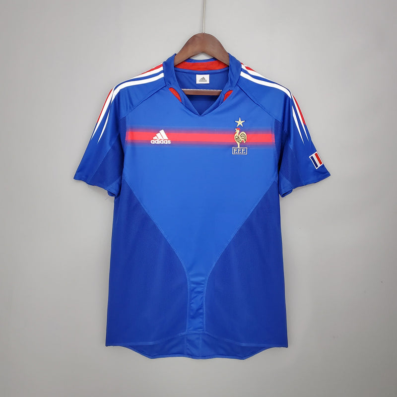 FRANCE HOME 2004 - ADIDAS RETRO MEN`S - BLUE/RED