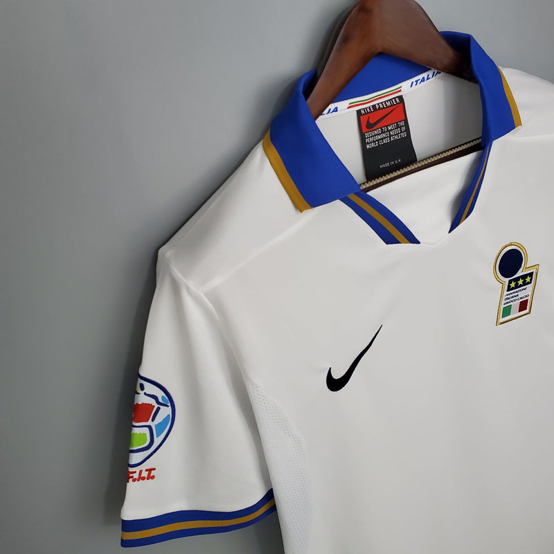 ITALY AWAY 1996 - NIKE RETRO MEN`S - WHITE/BLUE