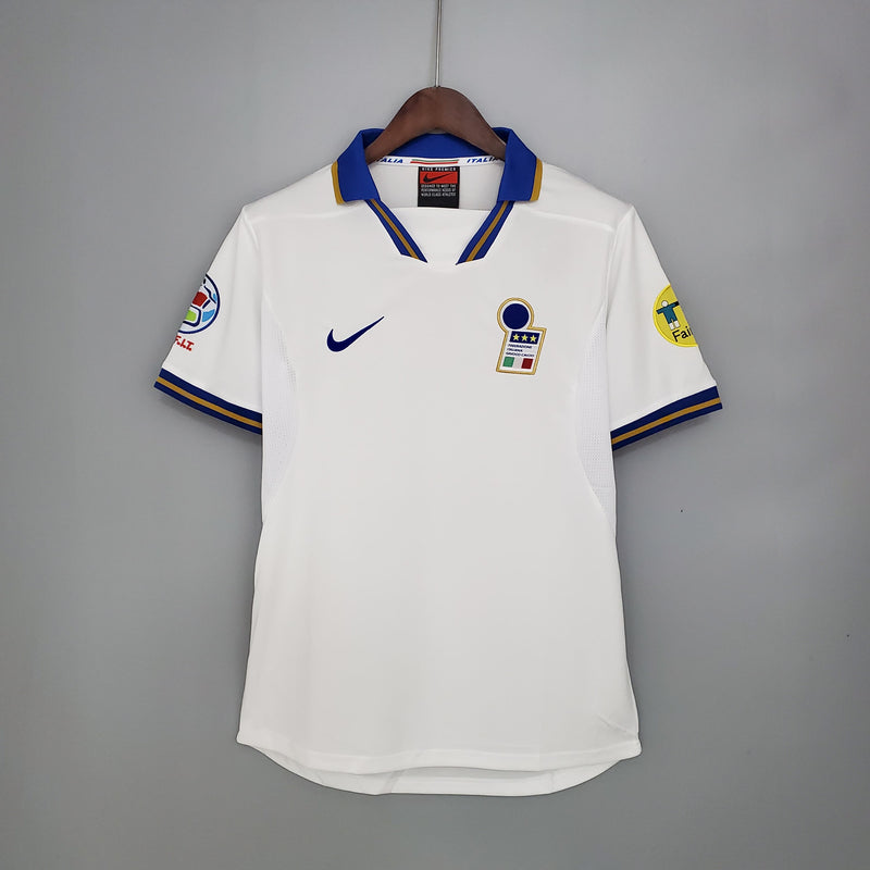 ITALY AWAY 1996 - NIKE RETRO MEN`S - WHITE/BLUE