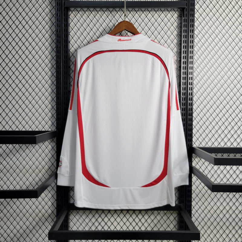 LONG SLEEVE MILAN AWAY 2006/07 - ADIDAS RETRO  MEN`S - WHITE/RED