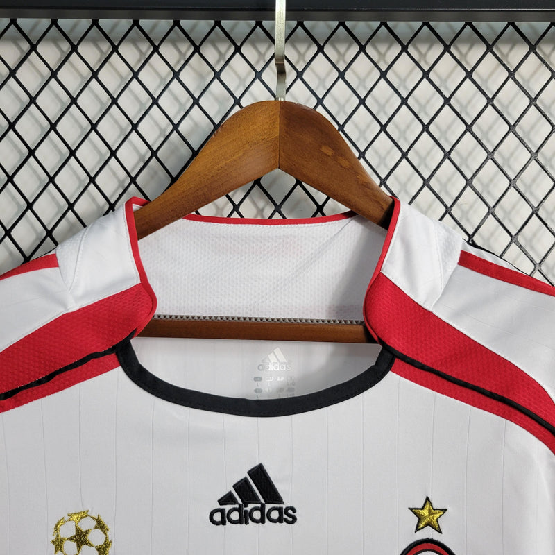 LONG SLEEVE MILAN AWAY 2006/07 - ADIDAS RETRO  MEN`S - WHITE/RED