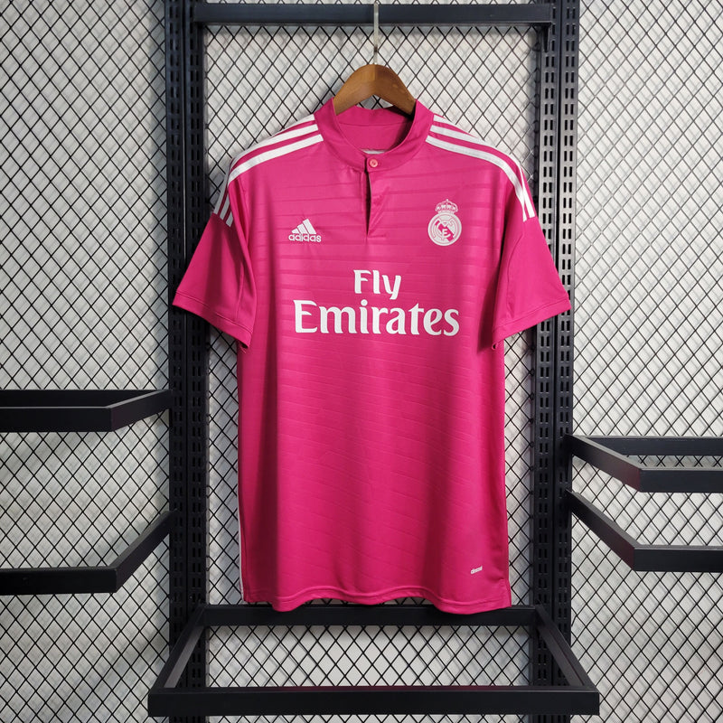 REAL MADRID AWAY 2014/15 - ADIDAS RETRO MEN`S - PINK/WHITE