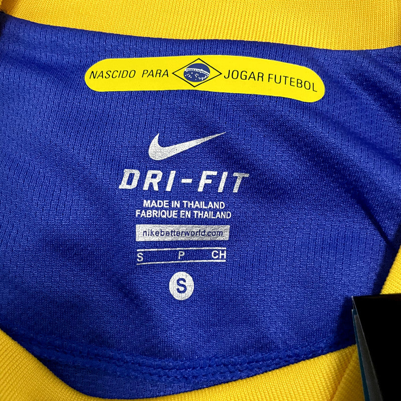 BRASIL AWAY 2010 - NIKE RETRO MEN`S - BLUE/WHITE