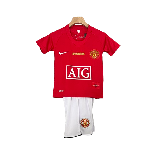 KIDS KIT RETRO MANCHESTER UNITED 2007/08 - FAN