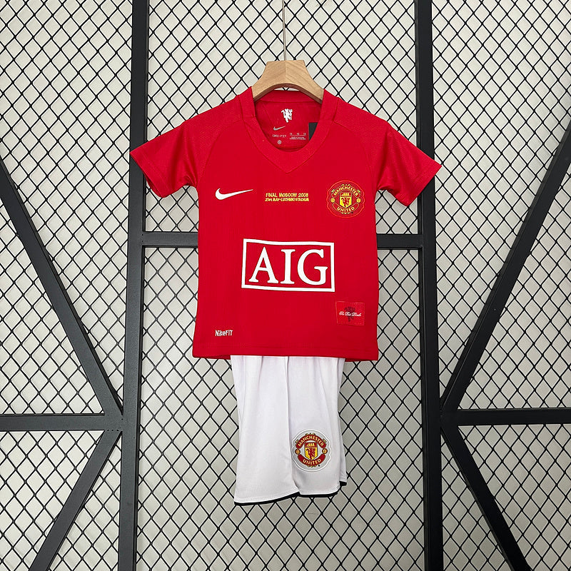 KIDS KIT RETRO MANCHESTER UNITED 2007/08 - FAN