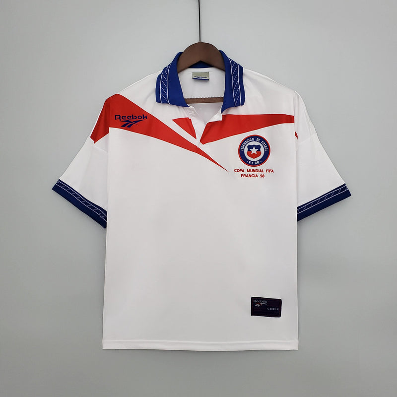 CHILE AWAY 1998 - REEBOK RETRO MEN`S - WHITE/RED