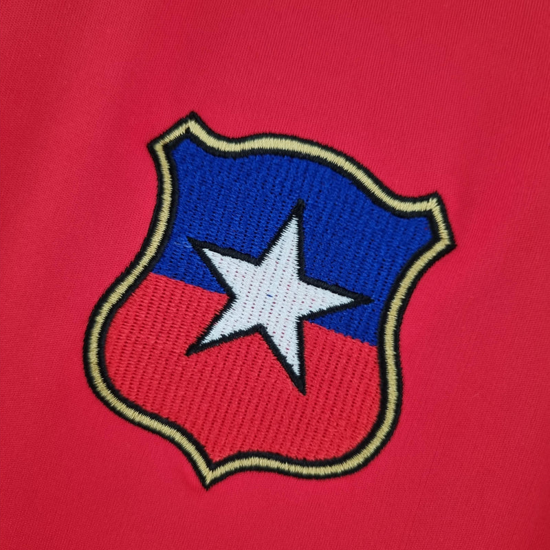 LONG SLEEVE CHILE HOME  1982 - ADIDAS RETRO MEN`S - RED/WHITE