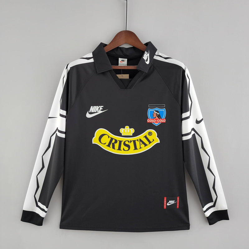 LONG SLEEVE COLO-COLO AWAY 1995 - NIKE RETRO  MEN`S - BLACK/WHITE