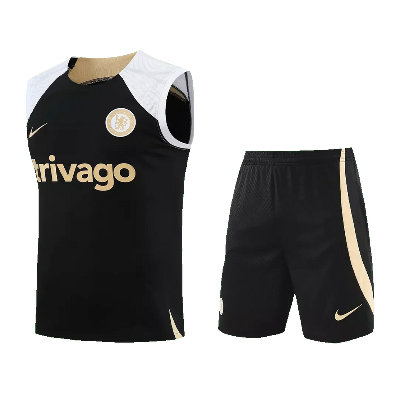 CHELSEA SLEEVELESS TRAINING KIT 23/24 - BLACK