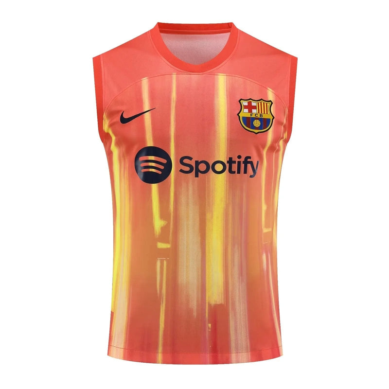 FC BARCELONA SLEEVELESS TRAINING KIT 23/24 - ORANGE