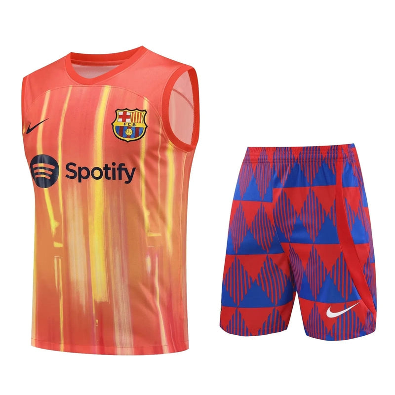 FC BARCELONA SLEEVELESS TRAINING KIT 23/24 - ORANGE