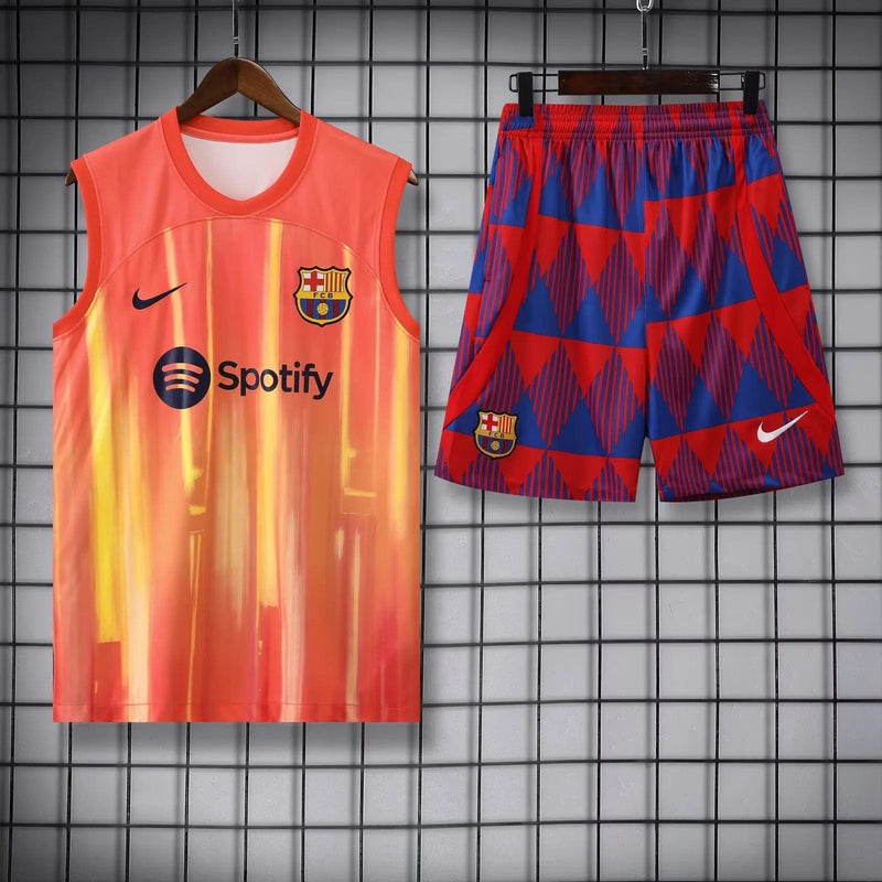 FC BARCELONA SLEEVELESS TRAINING KIT 23/24 - ORANGE