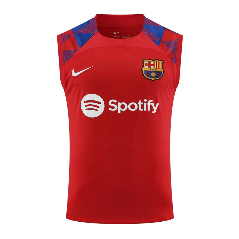 FC BARCELONA SLEEVELESS TRAINING KIT 23/24 - RED