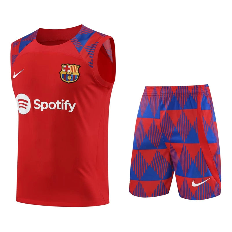 FC BARCELONA SLEEVELESS TRAINING KIT 23/24 - RED