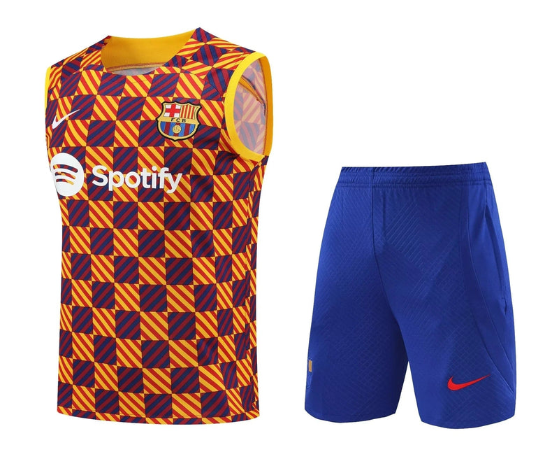 FC BARCELONA SLEEVELESS TRAINING KIT 23/24 - YELLOW