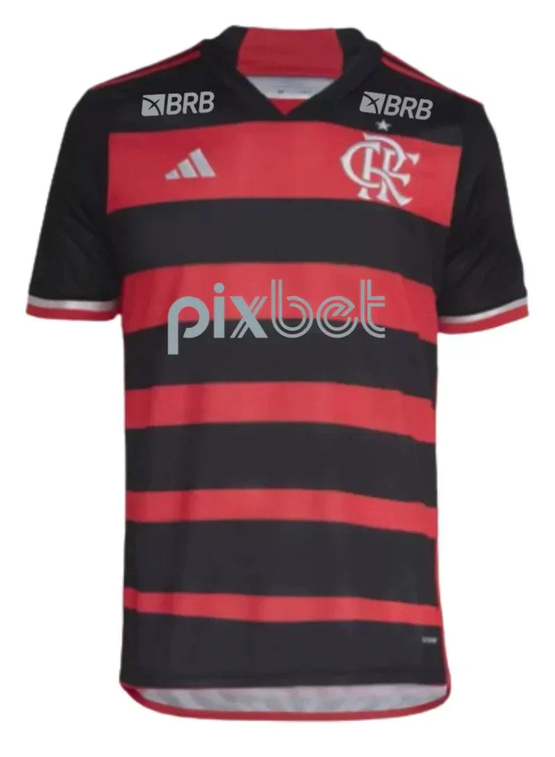 CR FLAMENGO W/ SPONSOR I 2024/25 RUBRO-NEGRA - FAN VERSION