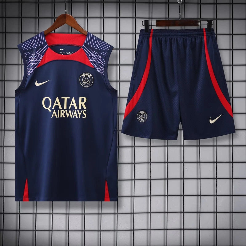 PSG SLEEVELESS TRAINING KIT 23/24 - BLUE NAVY