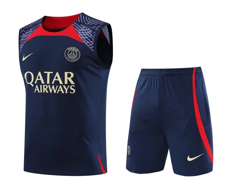 PSG SLEEVELESS TRAINING KIT 23/24 - BLUE NAVY