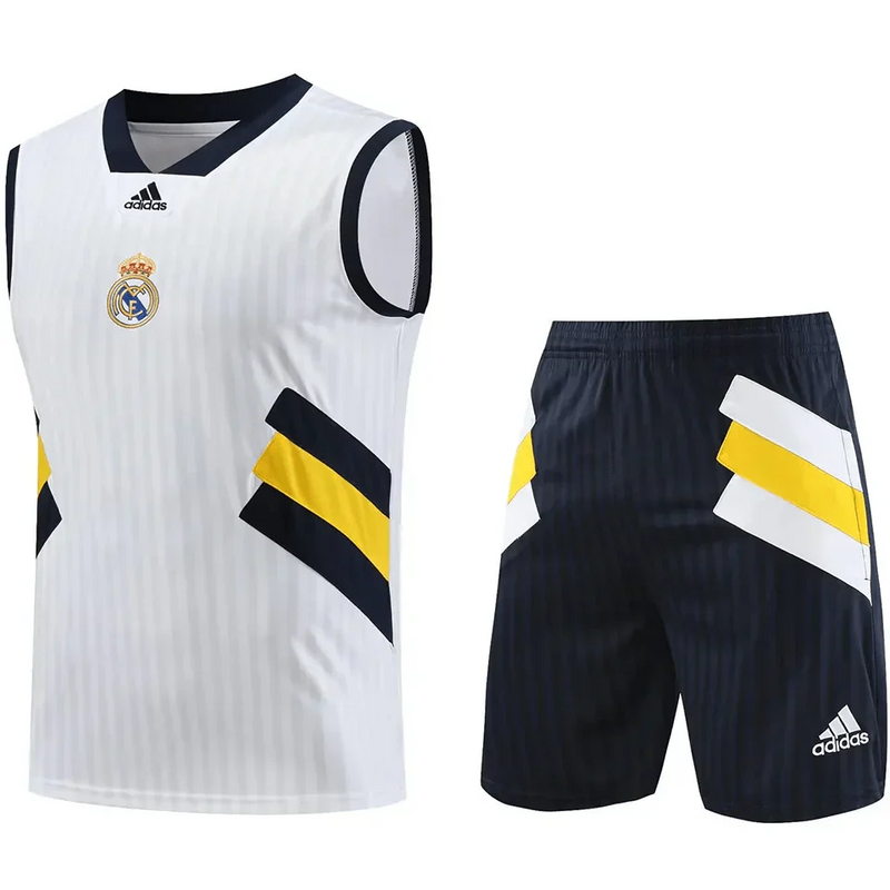 REAL MADRID SLEEVELESS TRAINING KIT 23/24 - WHITE