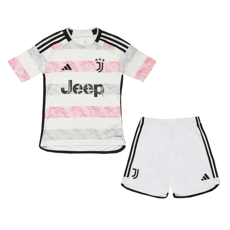 KIDS KIT JUVENTUS 2023/24 BRANCO E ROSA - FAN